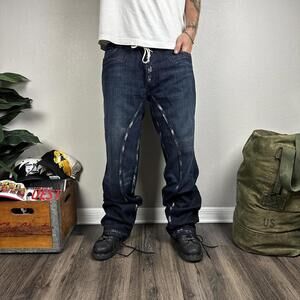 Antik Batik Men's Navy and Blue Jeans